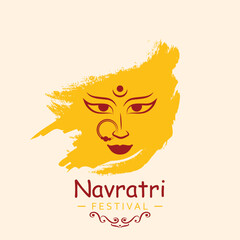 Illustration of happy navratri festival celebration background