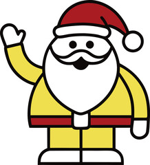 Refined Santa Claus in minimal line art capturing the essence of the season with clean lines
