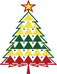 Obraz premium christmas tree made of paper