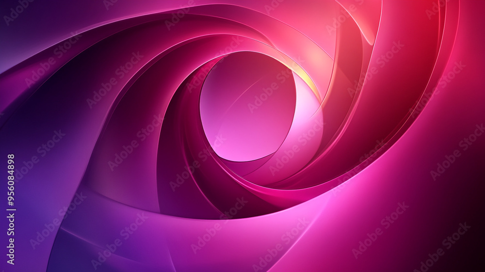Poster colorful abstract swirl design in vibrant purple and pink tones creating a dynamic visual flow