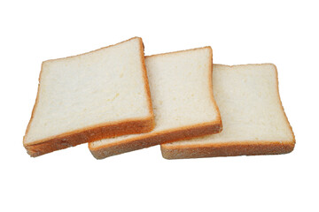 Sliced white bread isolated transparent