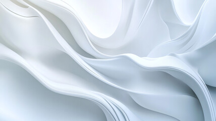 Fototapeta premium Soft white waves flowing gracefully across a textured surface in an abstract illustration