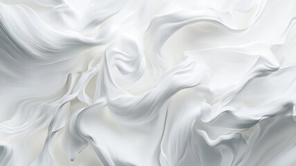 Obraz premium Elegant abstract white swirl illustration showcasing soft textures and fluid shapes