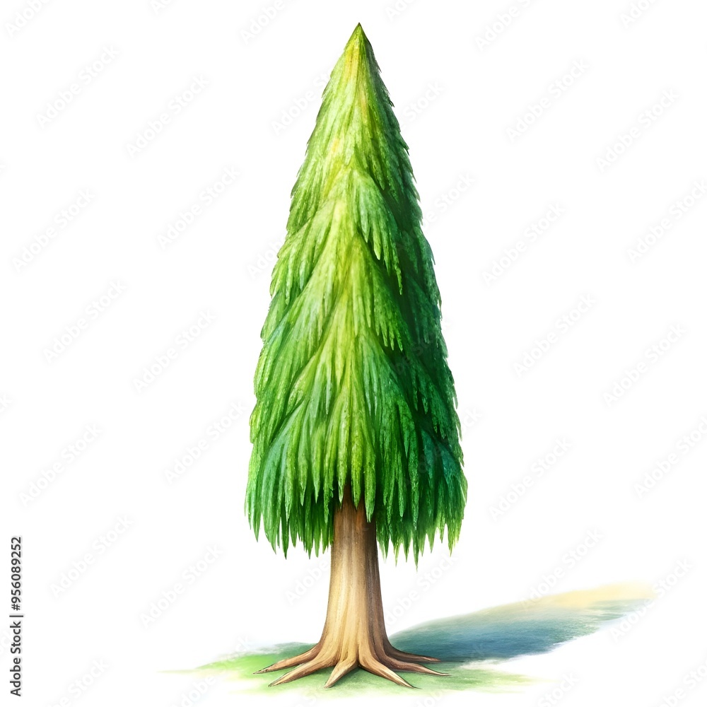 Aufkleber a realistic 3d illustration of a bald cypress tree. perfect for adding a touch of nature to your des