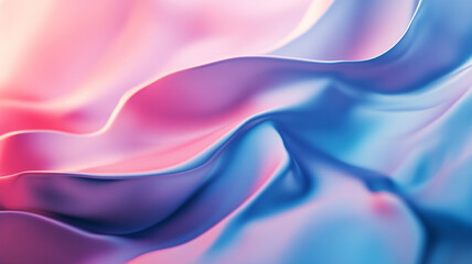 Obraz premium Abstract pastel fabric illustration in pink and blue with soft waves and texture