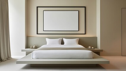 Versatile Frame Mockup Featuring a Contemporary Interior Scene, Perfect for Highlighting Art Prints, Photos, Posters, or Digital Designs with a Touch of Sophistication