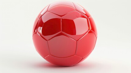 Fototapeta premium Shiny brown soccer ball with white background.