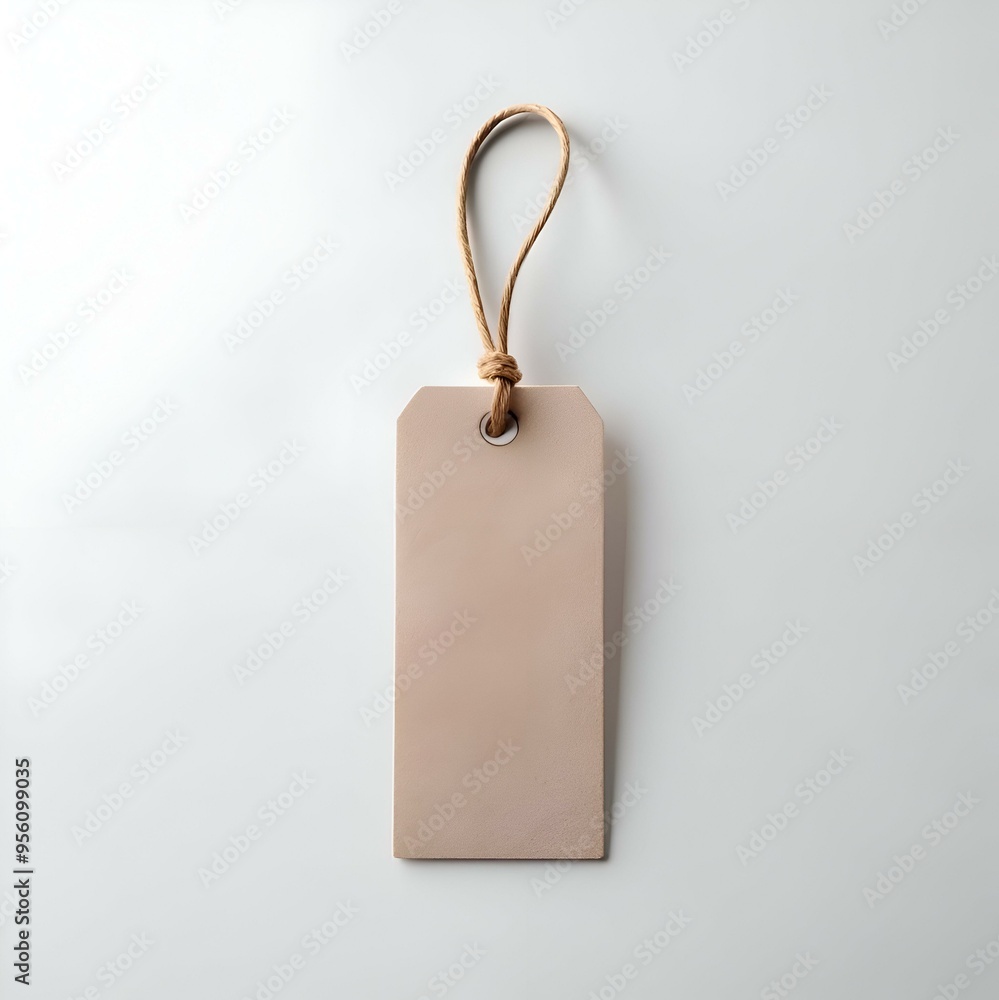 Poster blank kraft paper tag with twine. perfect for adding a rustic touch to your branding. packaging. or 