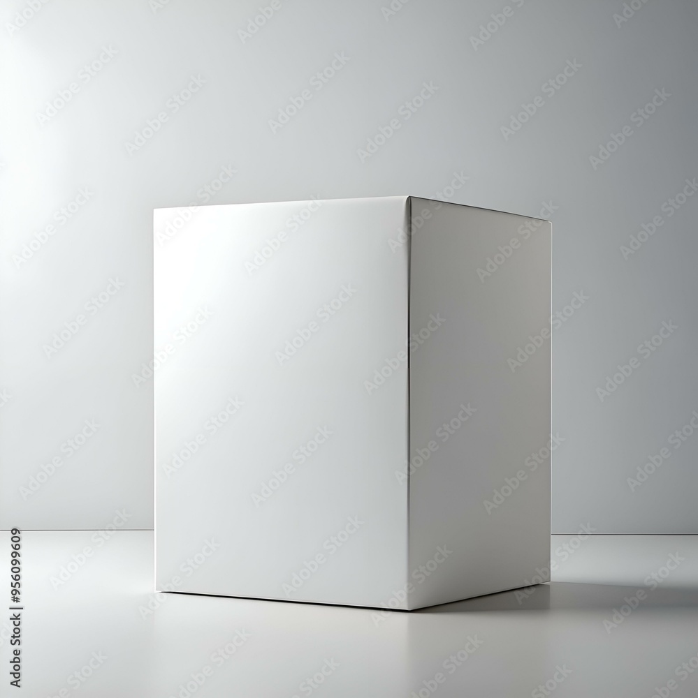 Poster clean. white. and minimalist cube perfect for product displays. mockups. or as a design element.