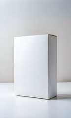 Clean and simple white box mockup perfect for showcasing your product designs.