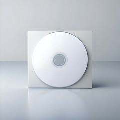 A simple. clean shot of a blank CD in a white jewel case.