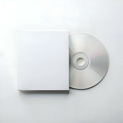 Blank CD/DVD with white case. perfect for showcasing your design.
