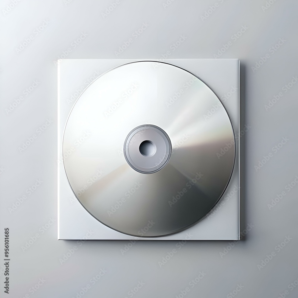 Aufkleber a clean and minimal image of a blank cd in its case.