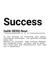 Success definition poster, motivational