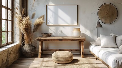 modern living room with a wallpaper space