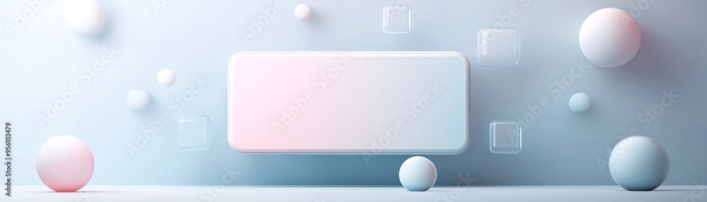 Poster minimalist ui design with flat icons and soft gradients, website interface concept, digital platform