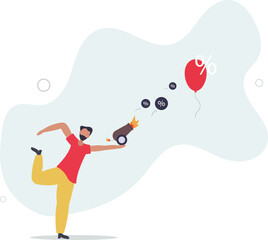 Inflation reduction act by FED, Federal Reserve and central bank to raise interest rate, monetary policy to control inflation.flat design with people.