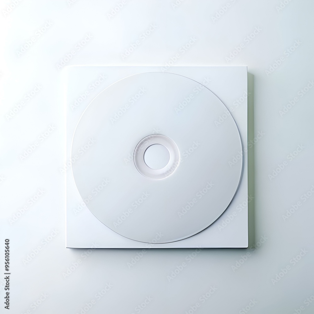 Poster clean and simple blank cd mockup. perfect for showcasing your website designs. software. or other di