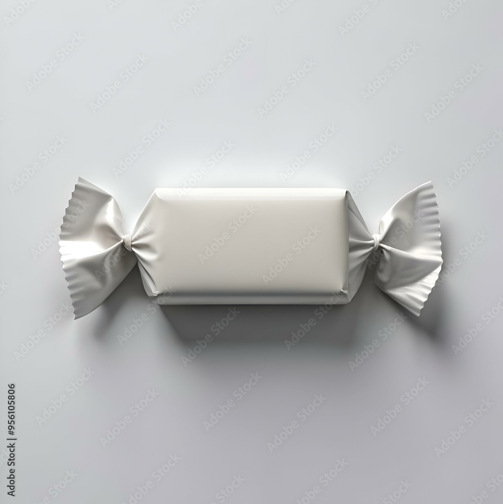 Poster a clean and simple white candy bar wrapper mockup. perfect for showcasing your branding or product d