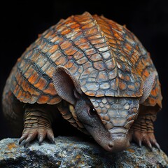 Fototapeta premium Detailed High-Resolution Image of an Armadillo with Photorealistic Texture and Natural Color Accuracy 