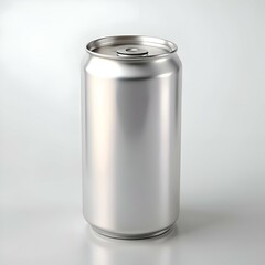 A clean. isolated mockup of a blank aluminum beverage can perfect for showcasing your design. logo. or brand.