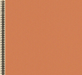 simple orange grainy textured spring notebook background, a space for a text