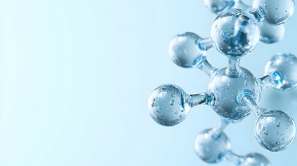 Abstract Water Molecule Structure D Rendering