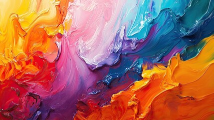 34. Imagine a burst of vibrant colors, shapes, and textures that convey a feeling of liveliness and motion.
