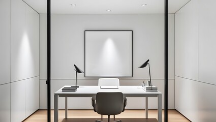 Elegant Frame Poster Mockup in a Chic Home Interior, Perfect for Highlighting Your Art, Photography, or Creative Designs