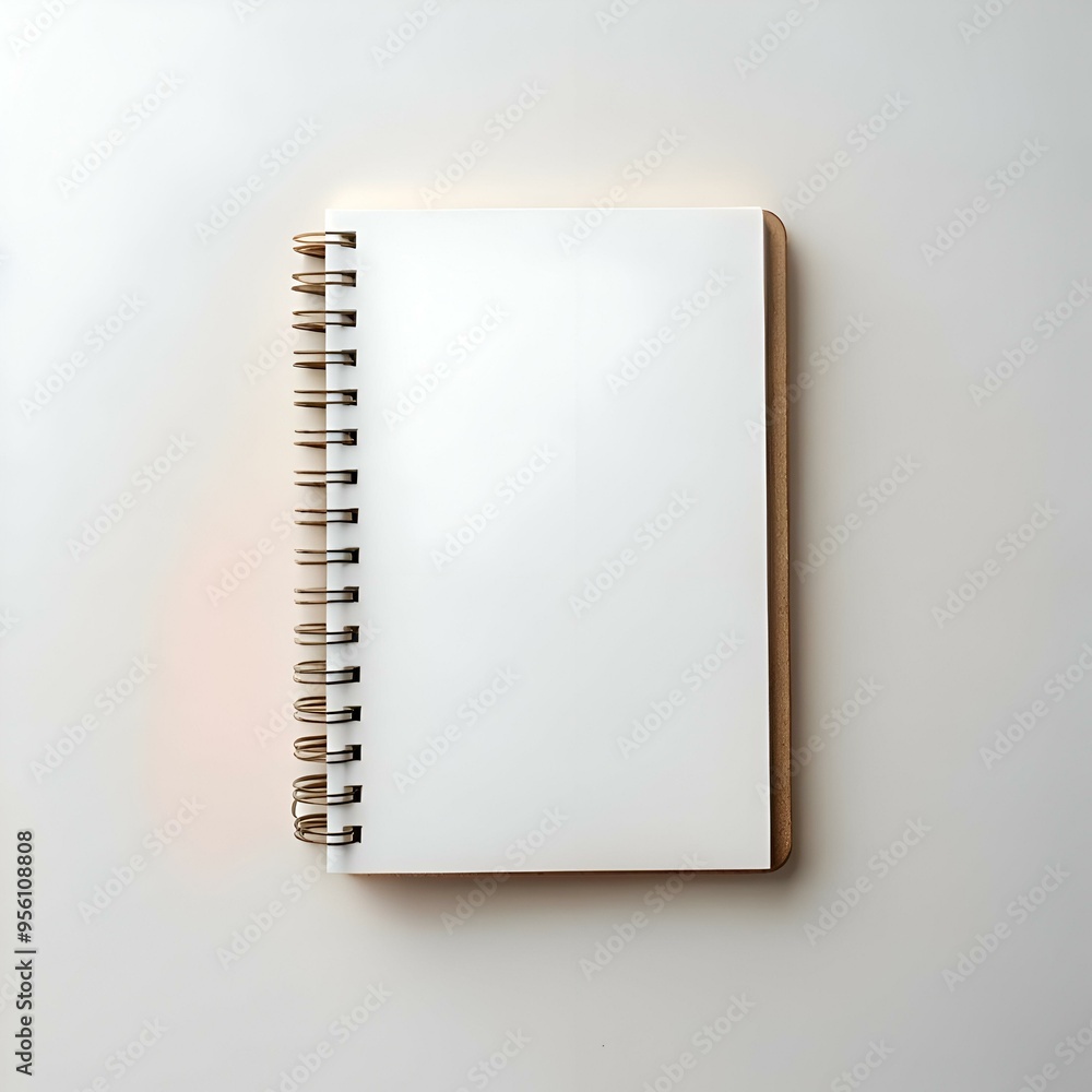 Poster blank spiral bound notebook with a simple. clean design.