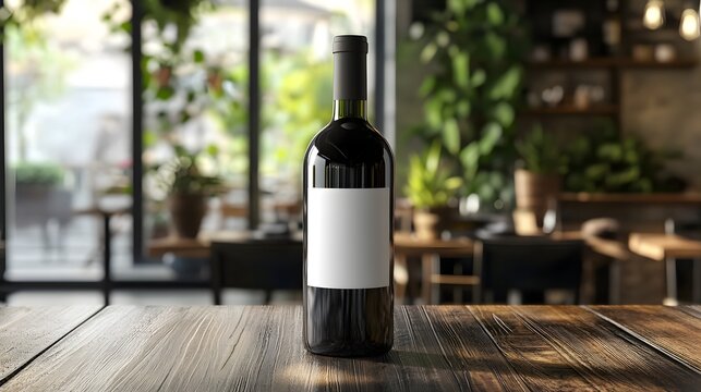 木のテーブルの上に置かれた赤ワイン