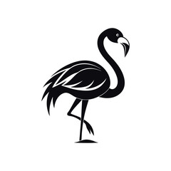 flamingo vector art and illustration and black color