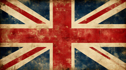Fototapeta premium Vintage Distressed Union Jack Flag of the United Kingdom