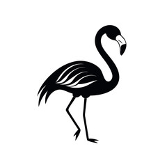 flamingo vector art and illustration and black color