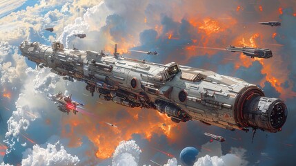 rocket in space