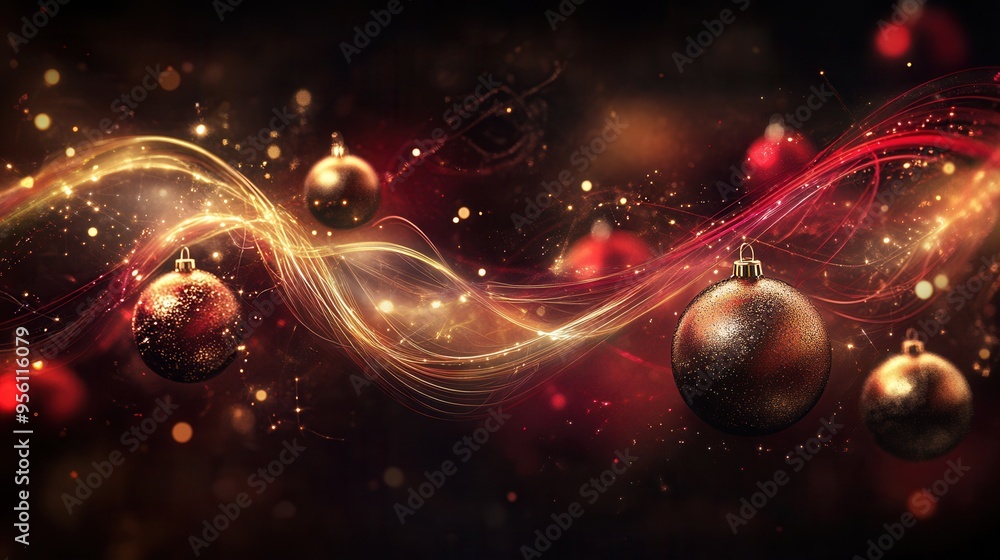 Aufkleber a vivid array of glowing lines weaves through shimmering spherical elements, capturing the essence o