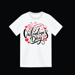 happy valentine's day t-shirt lettering design