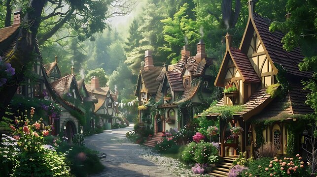 Lovely houses in a lovely town worthy of a fairy tale