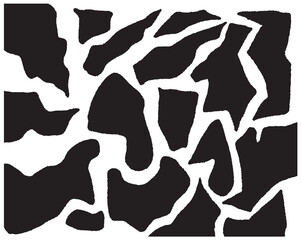 torn pages pieces  style grunge brush strokes background comic style book rough edges black and white vector