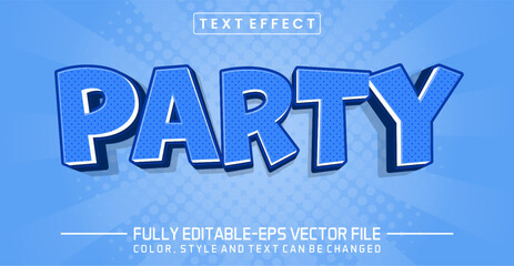 Party  text effect editable