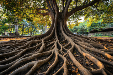A Tapestry of Roots: A Giant Tree's Hidden Strength Revealed