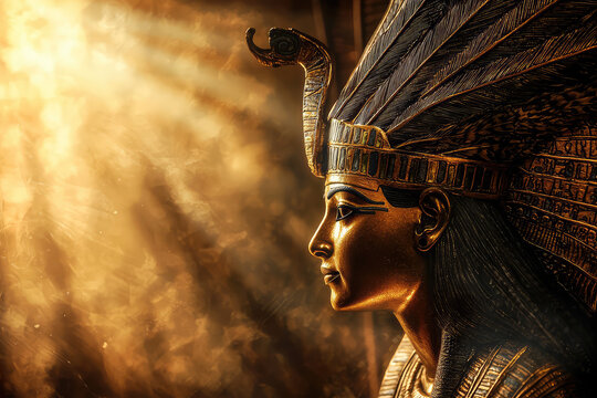 Anuket, Goddess of the Nile: A Golden Majesty Bathed in Divine Light