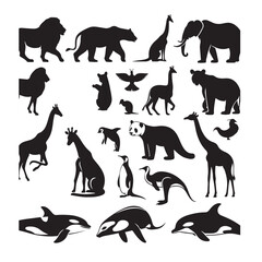 Animals Silhouettes vector