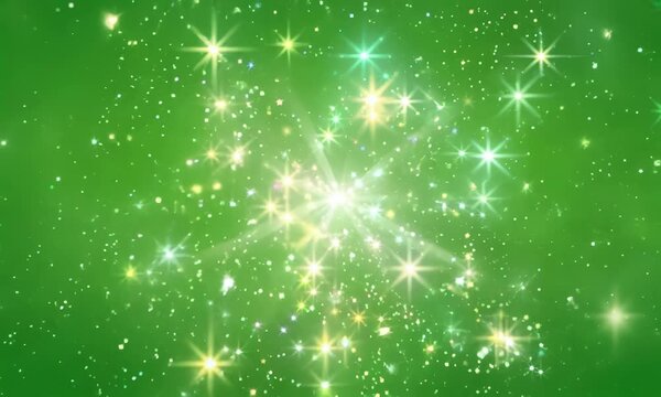 Glitter sparkle animated green screen, 4K Chroma key 3d animation. White shining dust light. Bokeh light lights effect background. Glowing stars sparkle. Concept: Christmas, party, celebrate, 4K Video