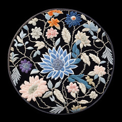 Korean style traditional embroidery pattern