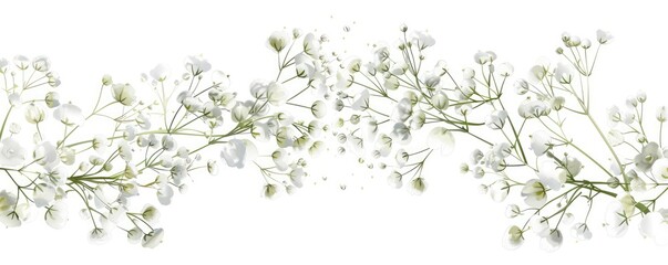 Obraz premium Bouquet of baby's breath flowers in vintage style