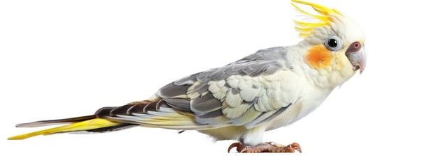 Obraz premium Illustrated cockatiel with vibrant plumage artwork