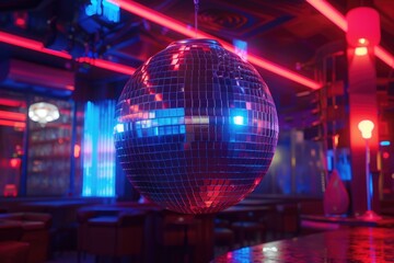 Obraz premium Disco ball in a nightclub Disco ball