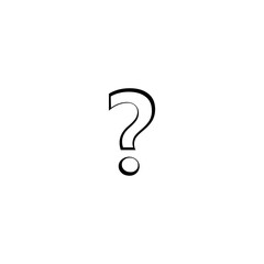 Question mark icon isolated on white background 