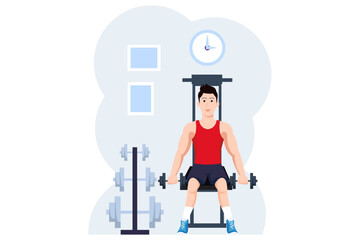 Workout Flat Design Illustration